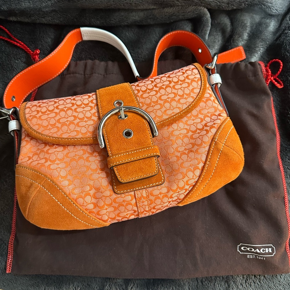 Coach Vibrant Orange Shoulder Bag